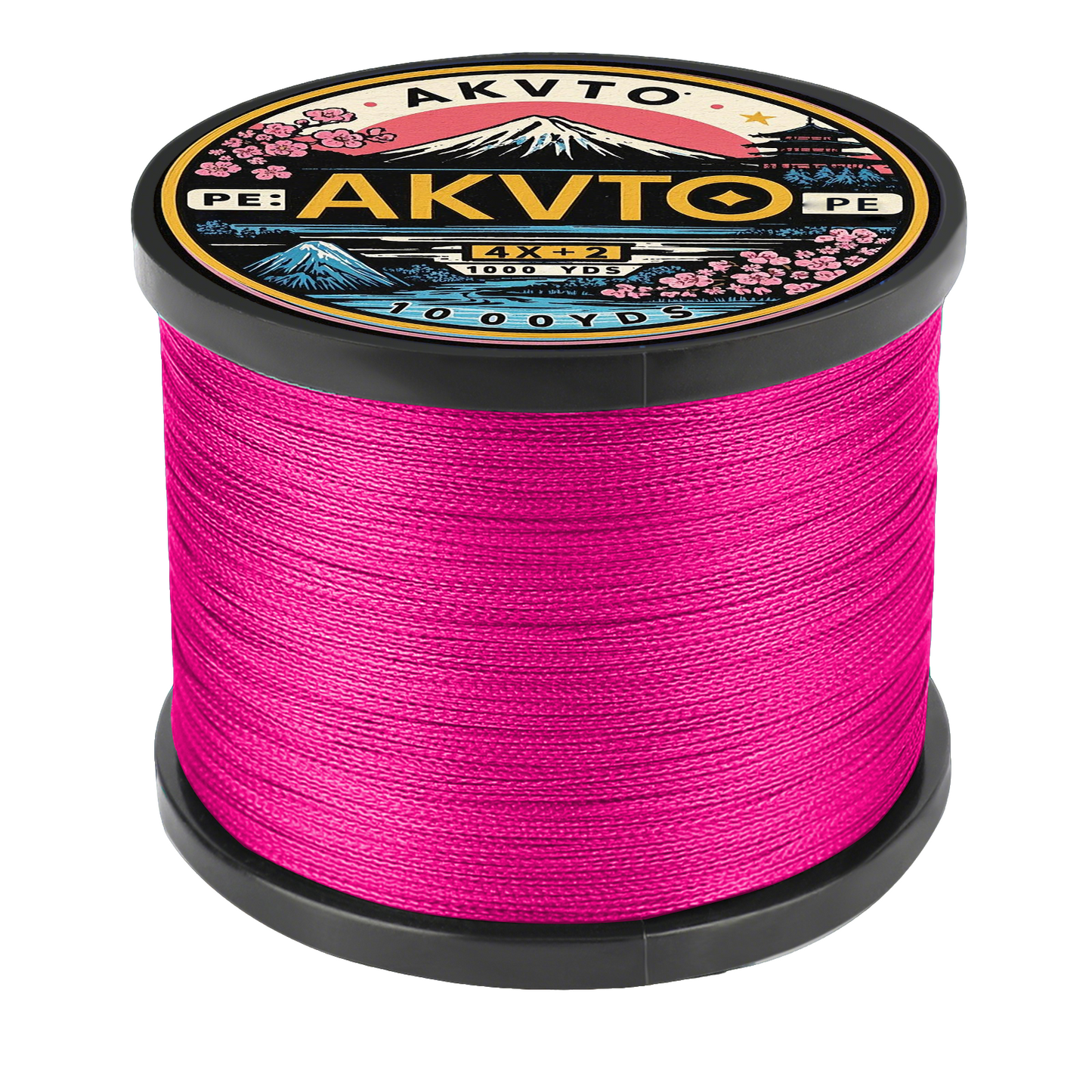 AKvto，全新4X+2编织PE线，1000YDS,散装线轴