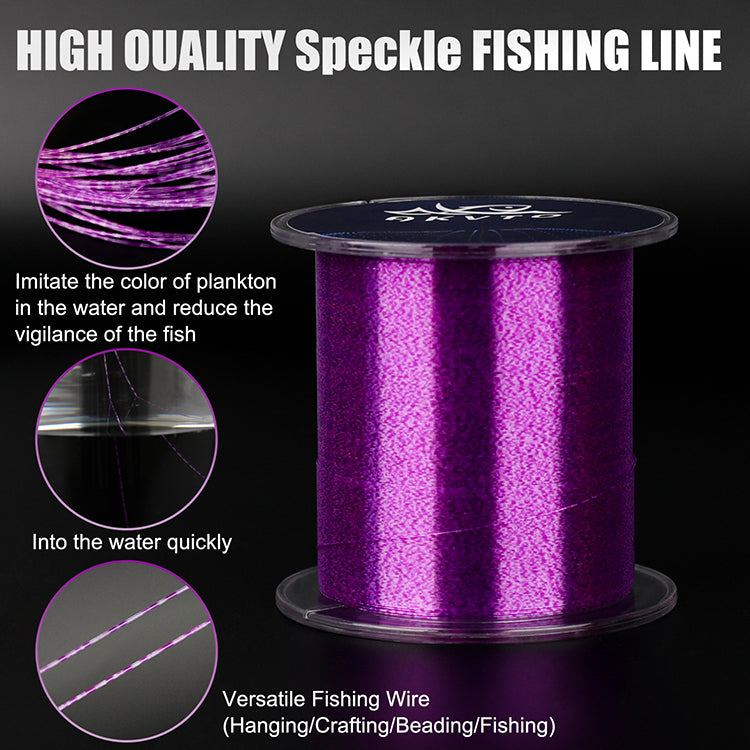 AKvto Speckle Monofilament Fishing Line - Mono Fishing Line 10-35LB, S